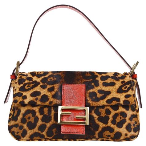 sac fendi leopard|Fendi chenille bag.